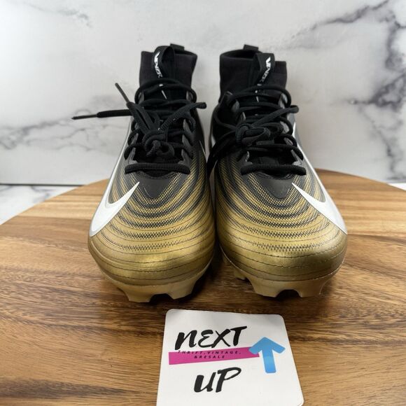 Mens 12-Nike Air Zoom Vapor Pro 1 Black Gold FB3298-003 nby Football Cleats main image 8